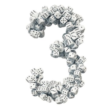 Zar kumar 3 numara. Beyaz arka plan üzerinde izole 3d render