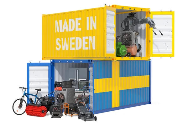 Production and shipping of electronic and appliances from Sweden — Stock Photo, Image