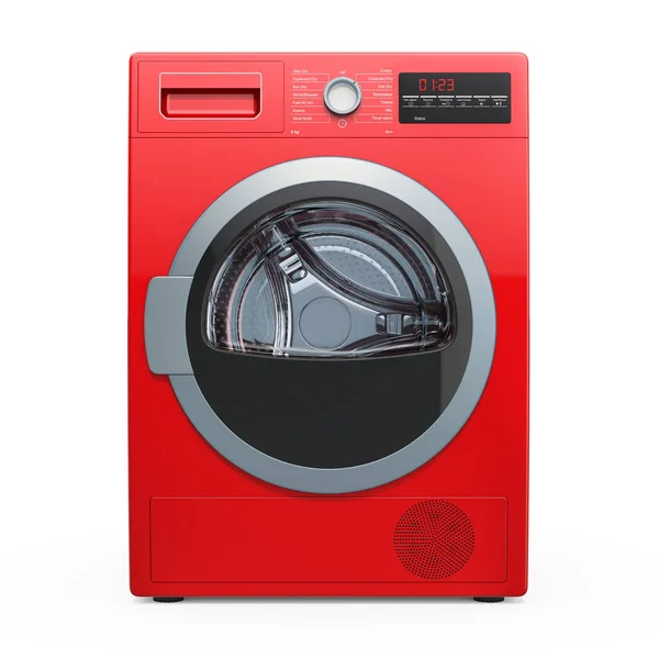 Roter Wäschetrockner, Frontansicht. 3D-Darstellung — Stockfoto