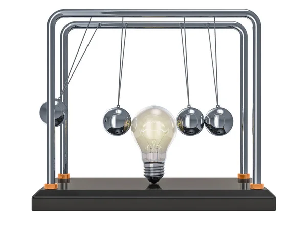 Pêndulo com lâmpada, renderização 3D — Fotografia de Stock