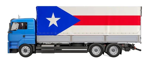 Доставка вантажу в Пуерто-Ріко концепція, 3D візуалізації — стокове фото