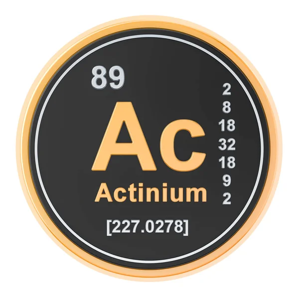 Aktinium ac chemisches Element. 3D-Darstellung — Stockfoto