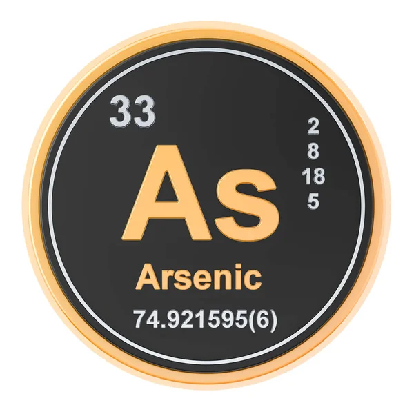 Arsenic ca element chimic. Redare 3D — Fotografie, imagine de stoc