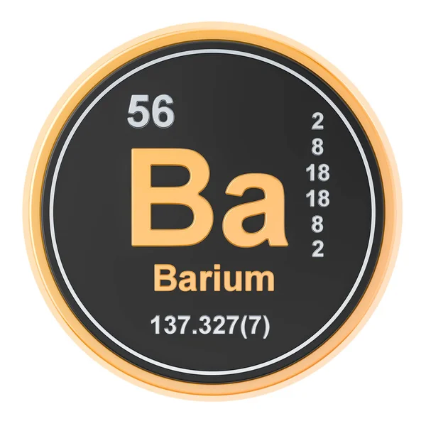 Barium ba chemisches Element. 3D-Darstellung — Stockfoto