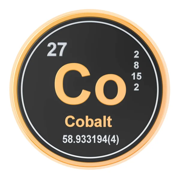 Elemento químico Cobalto Co. Renderizado 3D — Foto de Stock