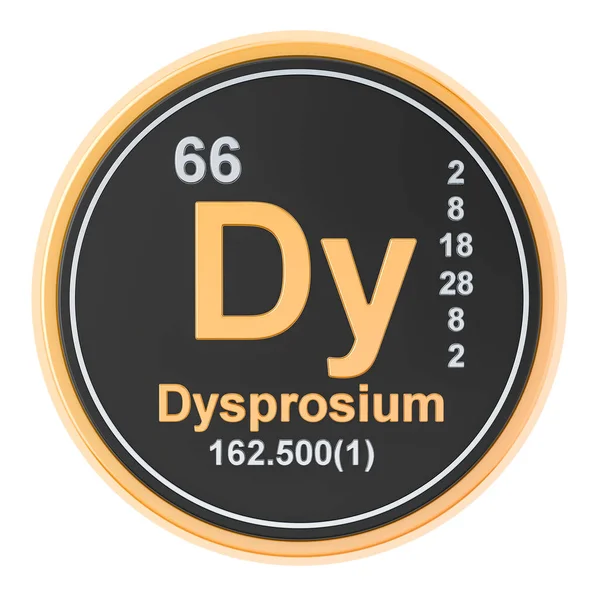Diszprózium Dy kémiai elem. 3D-leképezés — Stock Fotó