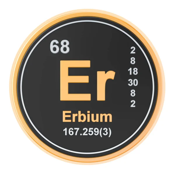 Erbium Er élément chimique. rendu 3D — Photo