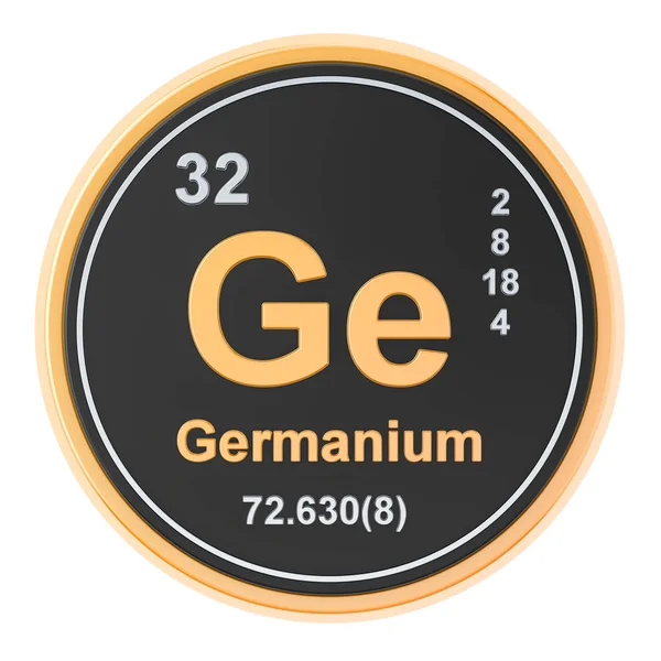 Germanium Ge chemical element. 3D rendering — Stock Photo, Image