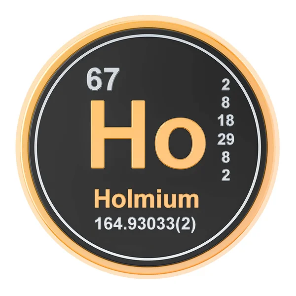 Holmium pierwiastek chemiczny Ho. renderowania 3D — Zdjęcie stockowe