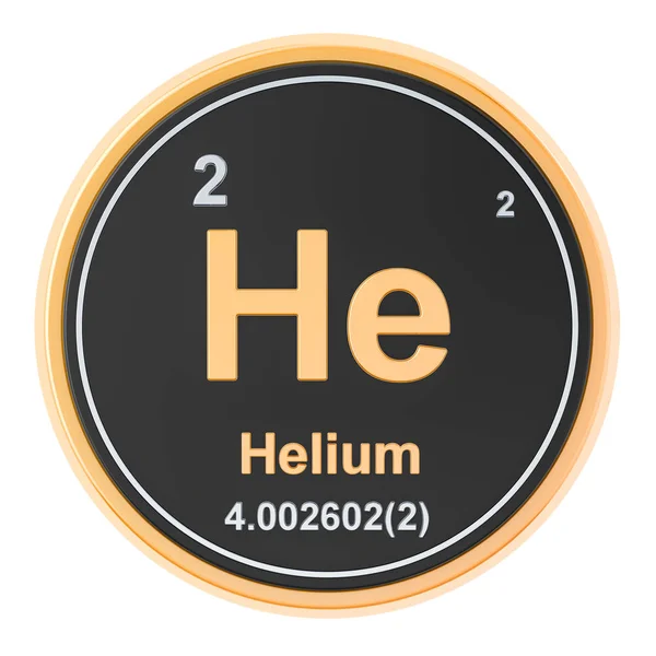 헬륨 그 화학 원소. 3 차원 렌더링 — 스톡 사진