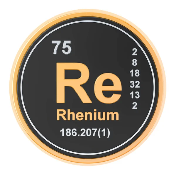 레 늄 다시 화학 요소입니다. 3 차원 렌더링 — 스톡 사진