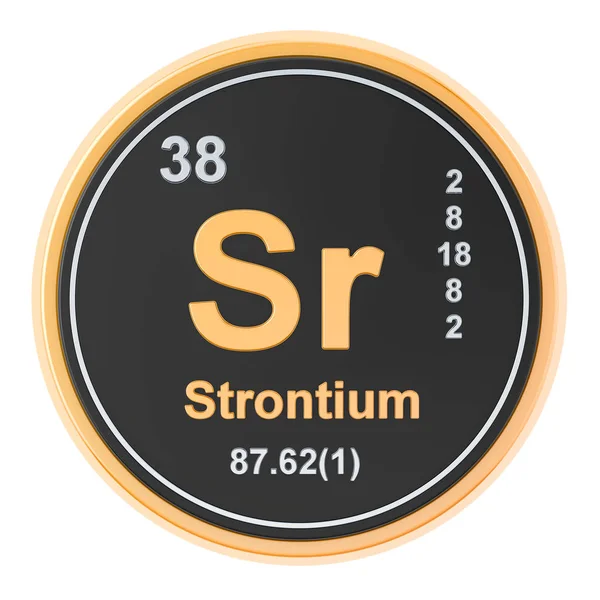 Το χημικό στοιχείο στρόντιο Sr. 3D rendering — Φωτογραφία Αρχείου