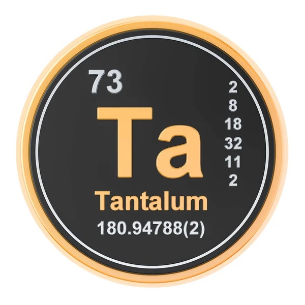 Тантал Ta хімічний елемент. 3D-рендерінг — стокове фото