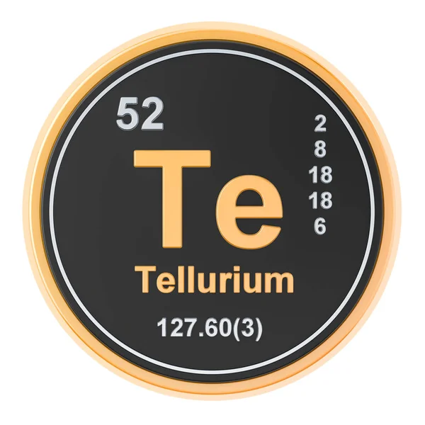 Tellurium Te chemical element. 3D rendering — Stock Photo, Image