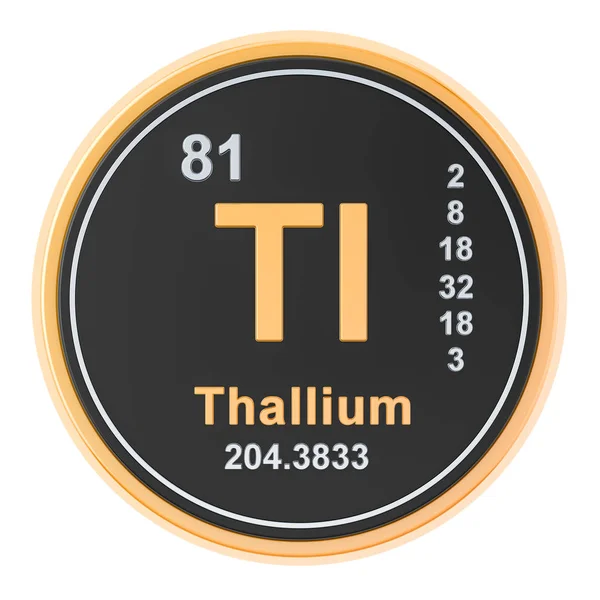 탈 륨 Tl 화학 요소입니다. 3 차원 렌더링 — 스톡 사진
