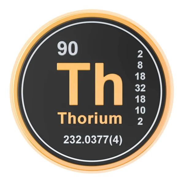 Elemento químico de torio Th. Renderizado 3D — Foto de Stock
