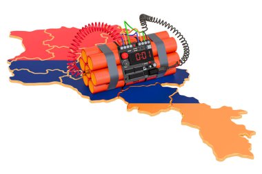 Ermenistan 'da terör saldırıları kavramı. 3B işleme