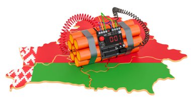 Belarus 'ta terör saldırıları kavramı. 3B işleme