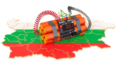 Bulgaristan 'da terör saldırıları kavramı. 3B işleme