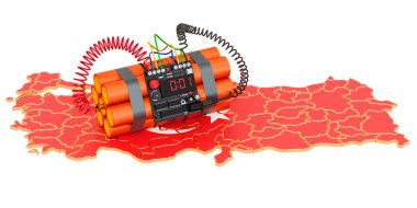 Türkiye 'de terör saldırıları kavramı. 3B işleme