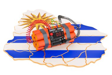 Uruguay 'da terör saldırıları kavramı. 3B işleme