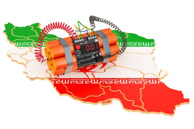 Iran 'da terör saldırıları kavramı. 3B işleme