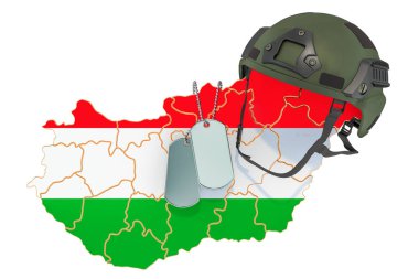 Macar askeri gücü, ordusu veya savaş konsepti. 3d render