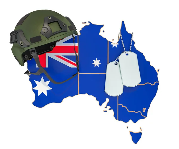 호주 군대, 군대 또는 전쟁 개념. 3D 렌더링 — 스톡 사진