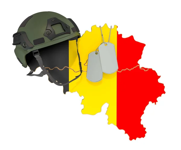 Belgická vojenská síla, armáda nebo válečné pojetí. prostorové vykreslování — Stock fotografie