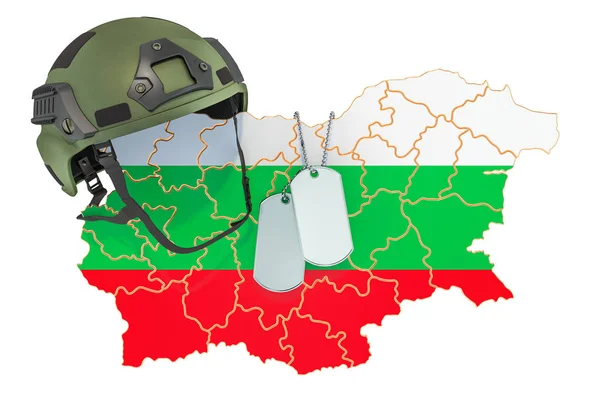 Bolgár katonai erő, katonaság vagy háborús koncepció. 3D-leképezés — Stock Fotó