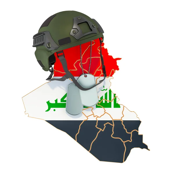 Iraqi military force, army or war concept. 3D rendering — Zdjęcie stockowe