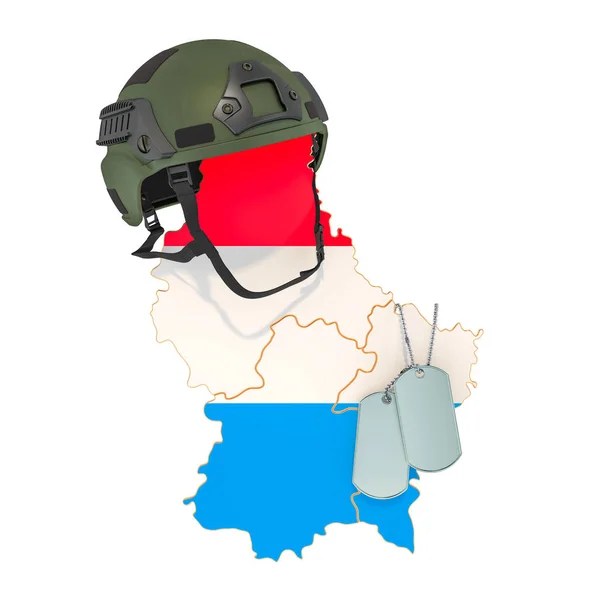 Fuerza militar de Luxemburgo, ejército o concepto de guerra. Renderizado 3D —  Fotos de Stock