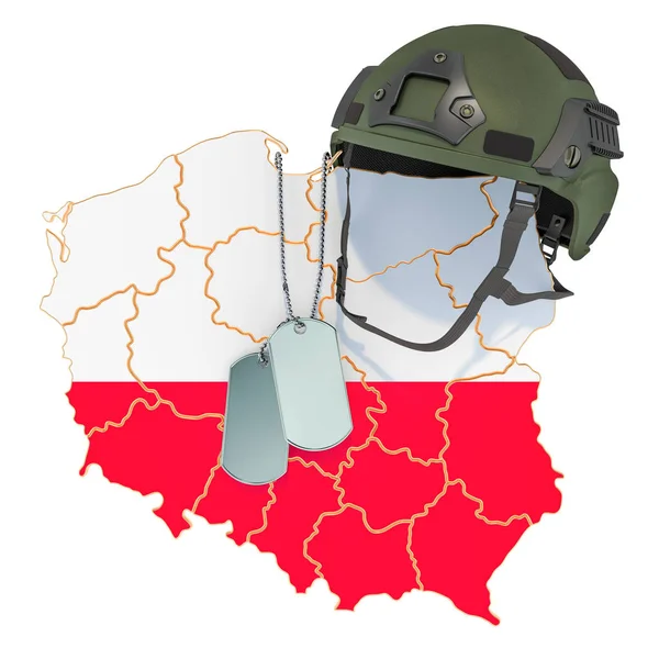 Польська військова сила, армія або військова концепція. 3D-рендерінг — стокове фото