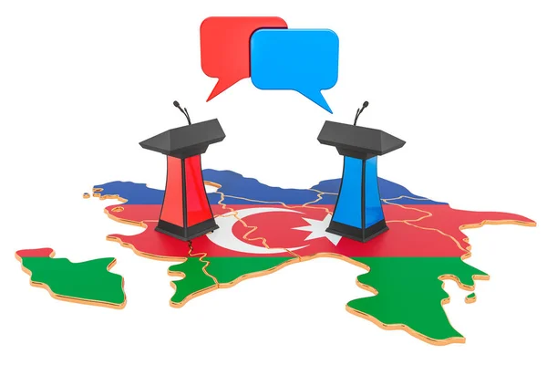 Azerbaiyán Concepto de debate, representación 3D — Foto de Stock