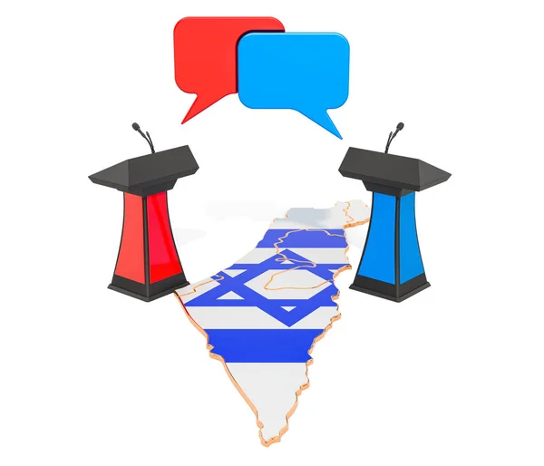 Israeli Debate concept, 3D rendering — Stock Photo, Image