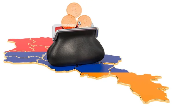 Concetto bancario, di investimento o finanziario in Armenia. Rendina 3D — Foto Stock