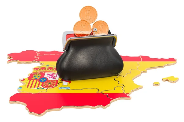 Banca, inversión o concepto financiero en España. Renderizado 3D —  Fotos de Stock