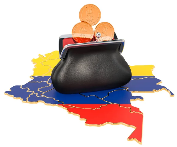 Τραπεζική, επενδυτική ή οικονομική έννοια στην Κολομβία. 3D απόδοση — Φωτογραφία Αρχείου