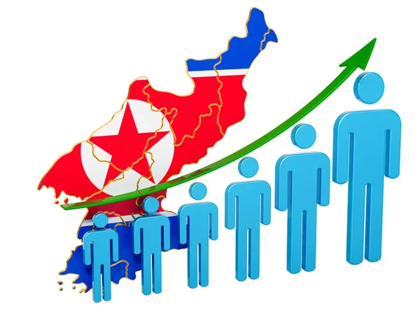 Calificación del empleo y el desempleo o la mortalidad y fertilidad en Corea del Norte —  Fotos de Stock