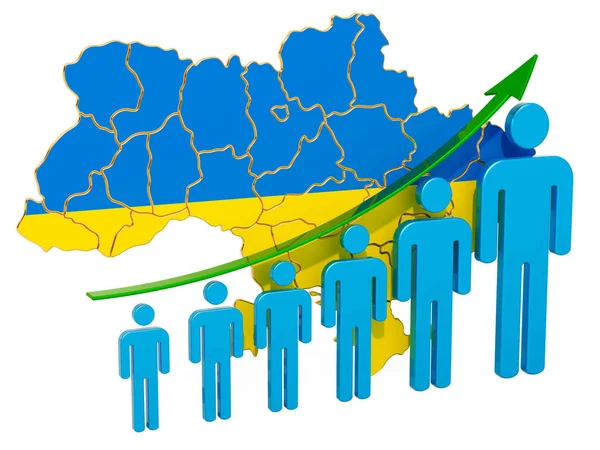 Рейтинг зайнятості та безробіття або смертності та родючості в Україні — стокове фото