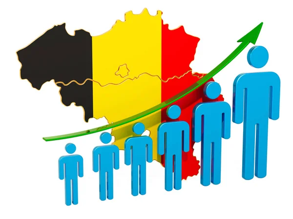 Ocena zatrudnienia i bezrobocia lub śmiertelności i płodności w Belgii — Zdjęcie stockowe