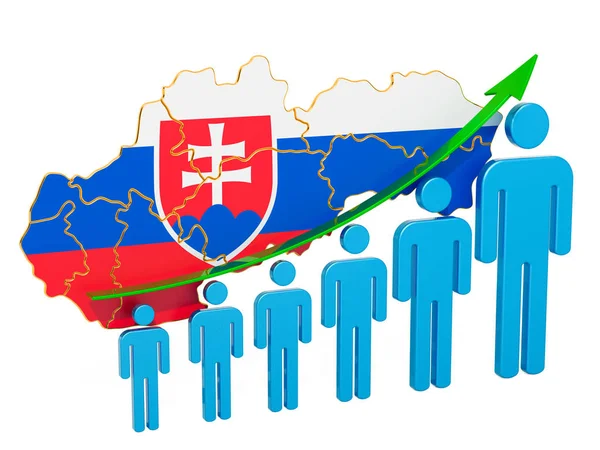 Рейтинг зайнятості та безробіття або смертності та родючості в Словаччині — стокове фото