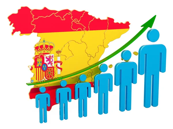 Hodnocení zaměstnanosti a nezaměstnanosti nebo úmrtnosti a plodnost ve Španělsku — Stock fotografie