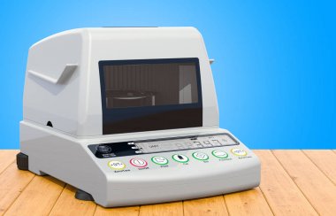 Nem analizörü, ahşap masa üzerinde nem analizörü