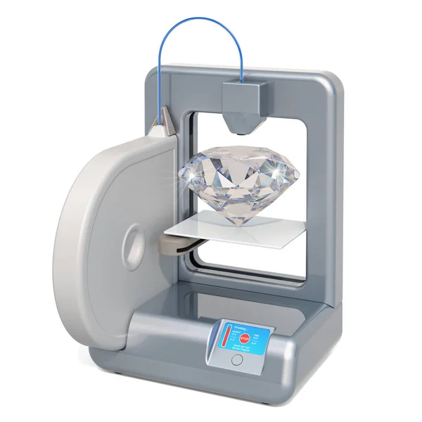 Three dimensional printer with diamond — Stock Photo, Image