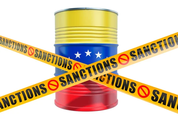 Sanctions against Venezuela, forbidden export of Venezuelan oil — Stock Photo, Image