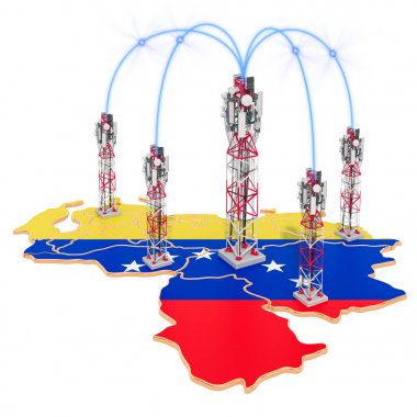 Venezuela'da mobil iletişim, haritada baz istasyonları