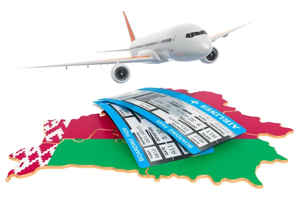 Flights to Belarus concept. 3D rendering — Stock Photo, Image