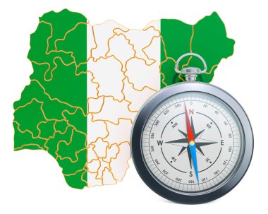 Nijerya kavramı seyahat veya turizm. 3d render