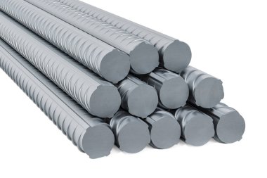 Bina armatür takviye çubukları, 3d render